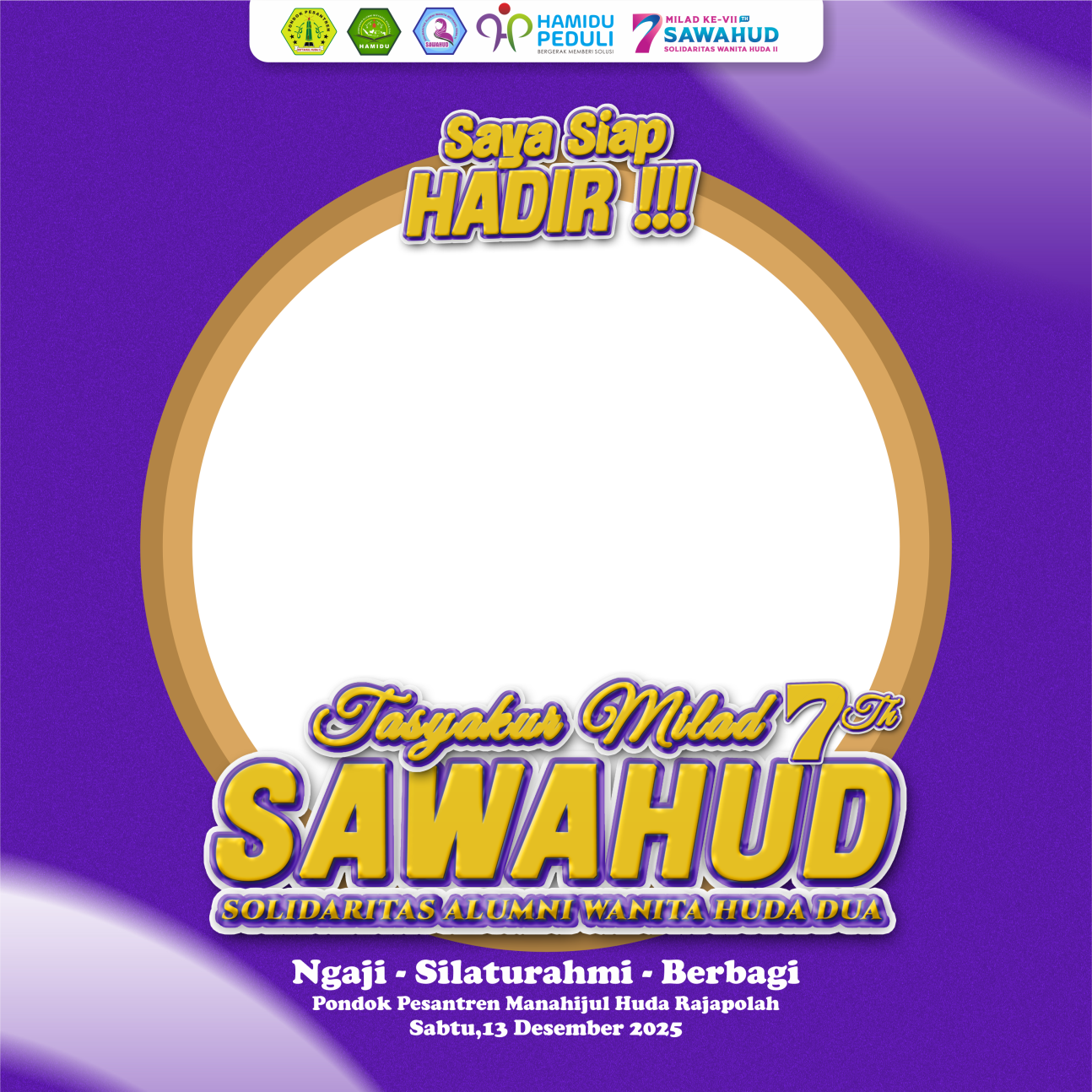 Milad Sawahud ke 7Twibbon Tanpa Watermark