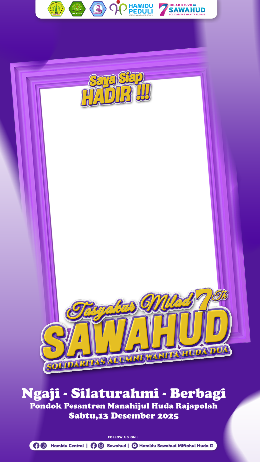Story Milad Sawahud ke 7Twibbon Tanpa Watermark