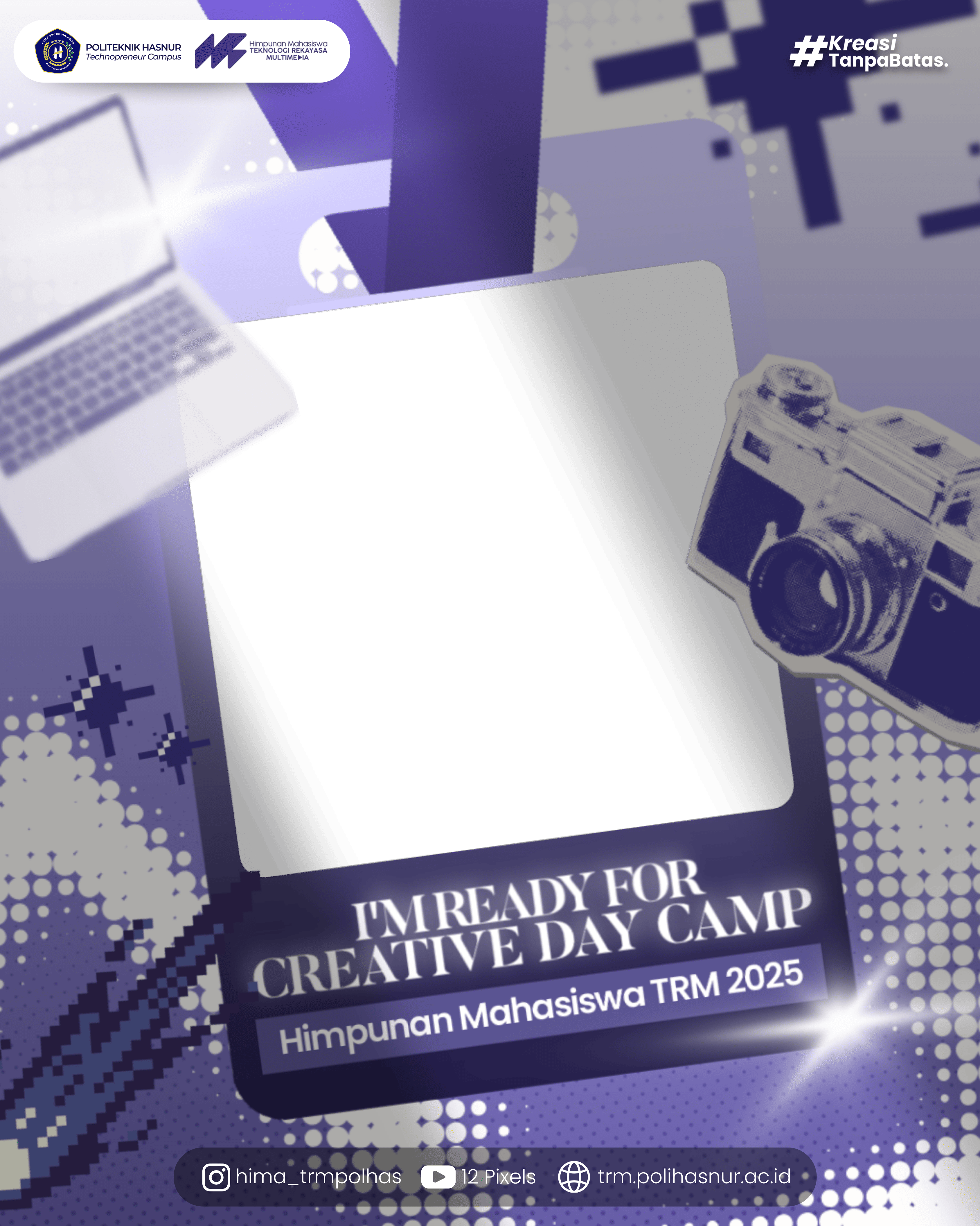 Creative Day Camp HIMA TRM Politeknik Hasnur 2025Twibbon Tanpa Watermark