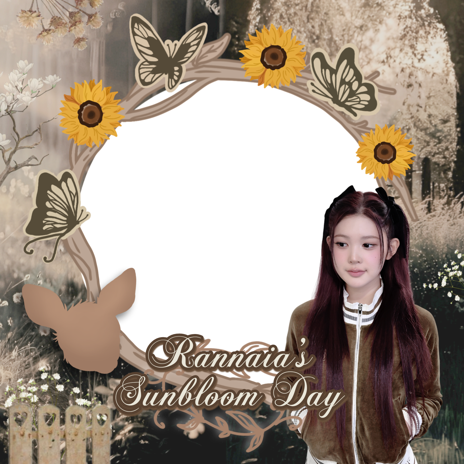 Rannaia’s deer core era 🦌Twibbon Tanpa Watermark