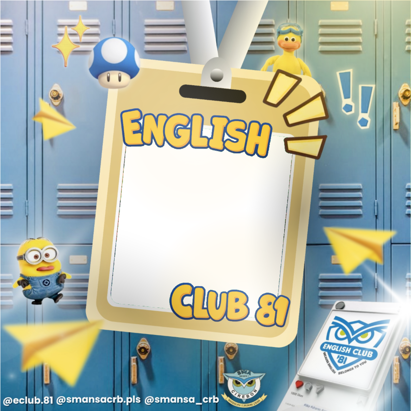 Twibbon English Club 81 2025/2026Twibbon Tanpa Watermark