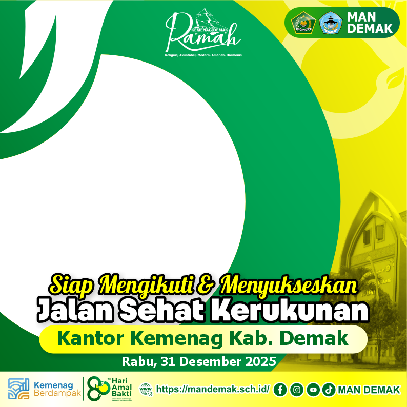 Jalan Sehat Kerukuran Kemenag DemakTwibbon Tanpa Watermark