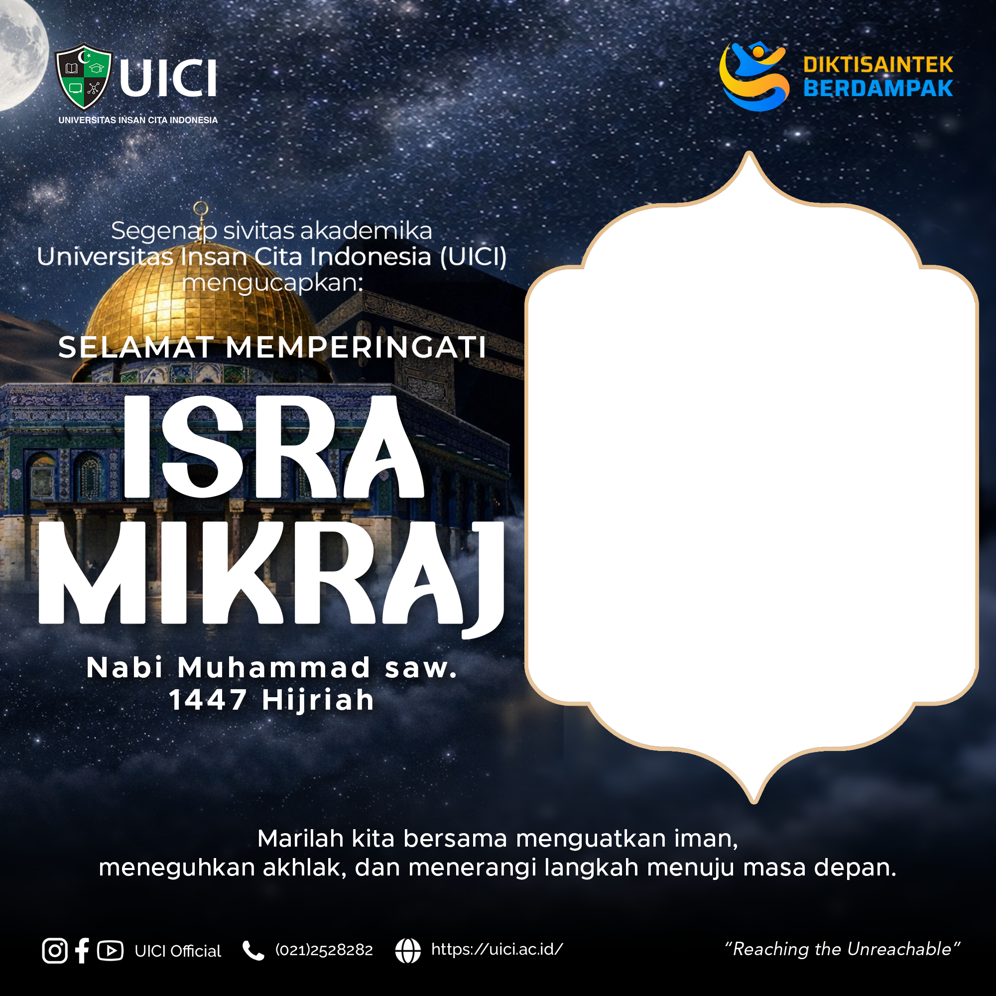 Isra Mikraj Nabi Muhammad saw. 1447 HijriahTwibbon Tanpa Watermark