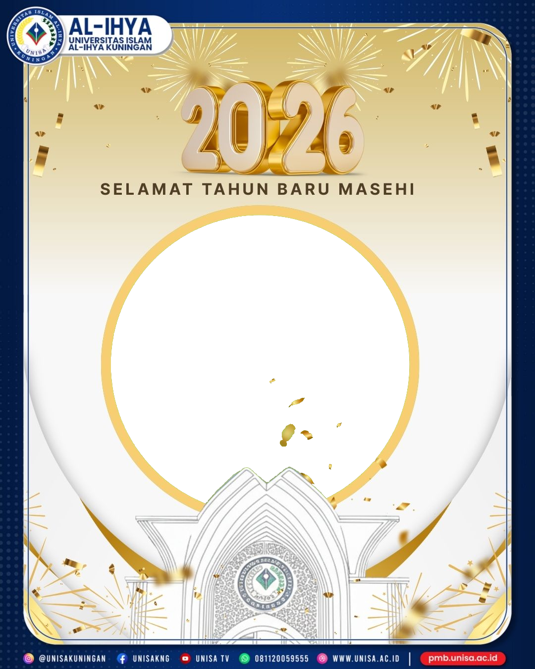 Tahun Baru 2026 UNISA KuninganTwibbon Tanpa Watermark