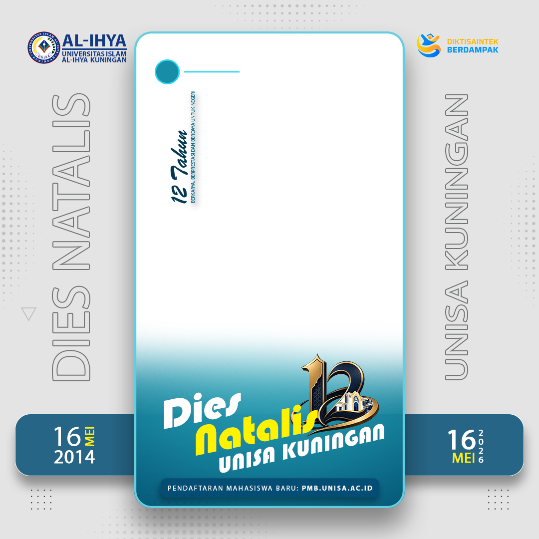 Dies Natalis UNISA Kuningan 12Twibbon Tanpa Watermark