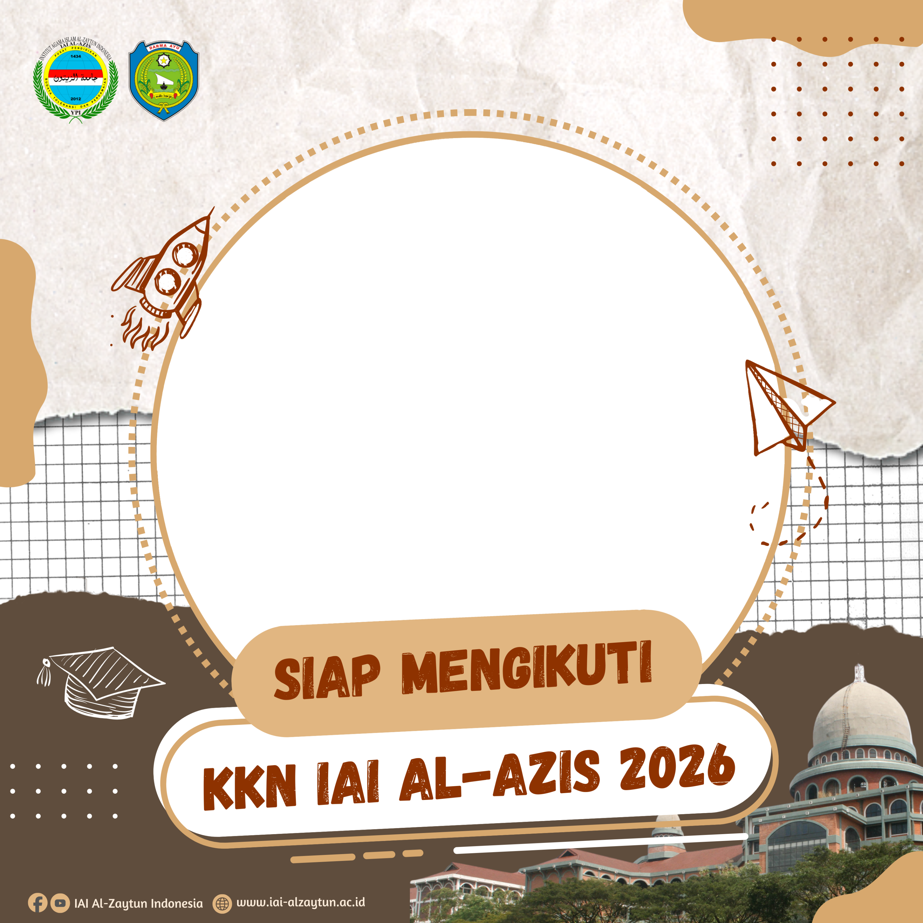I'm Ready For KKN IAI AL-AZIS Tahun 2026Twibbon Tanpa Watermark