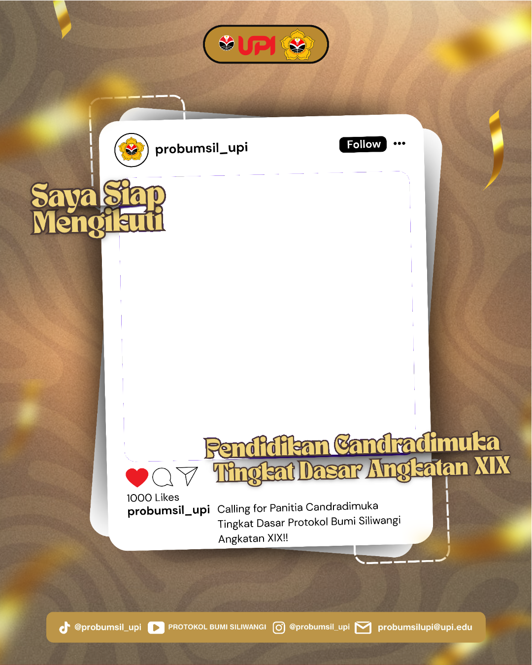 Twibbon Panitia Candradimuka Dasar XIXTwibbon Tanpa Watermark
