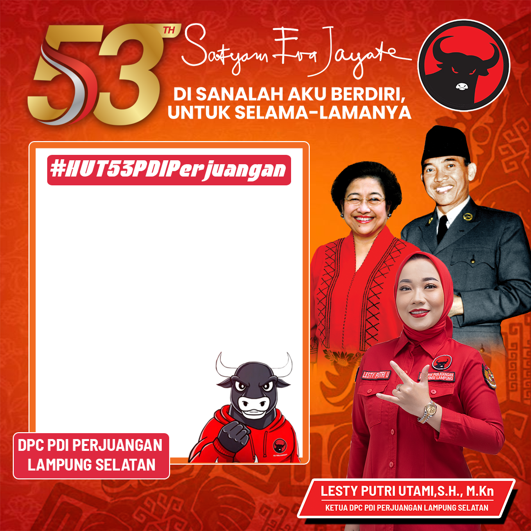 DPC PDI PERJUANGAN LAMPUNG SELATANTwibbon Tanpa Watermark