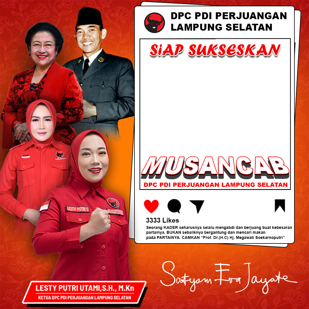 DPC PDI PERJUANGAN LAMPUNG SELATANTwibbon Tanpa Watermark