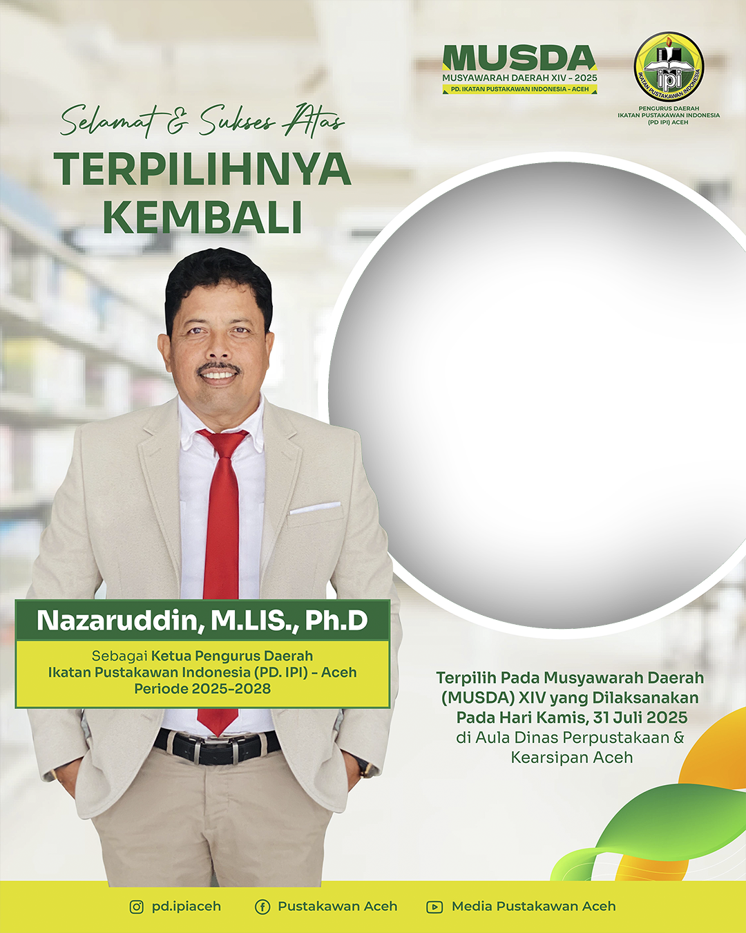Ketua Baru IPI AcehTwibbon Tanpa Watermark