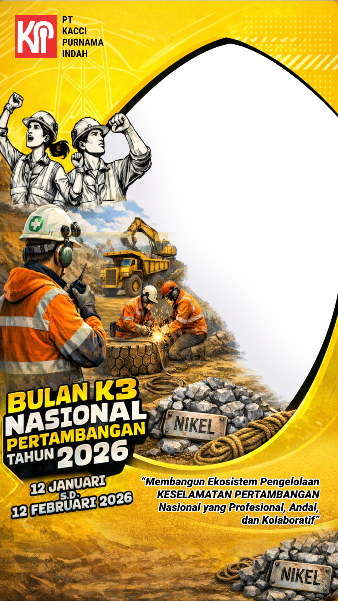 BULAN K3 NASIONAL 2026Twibbon Tanpa Watermark