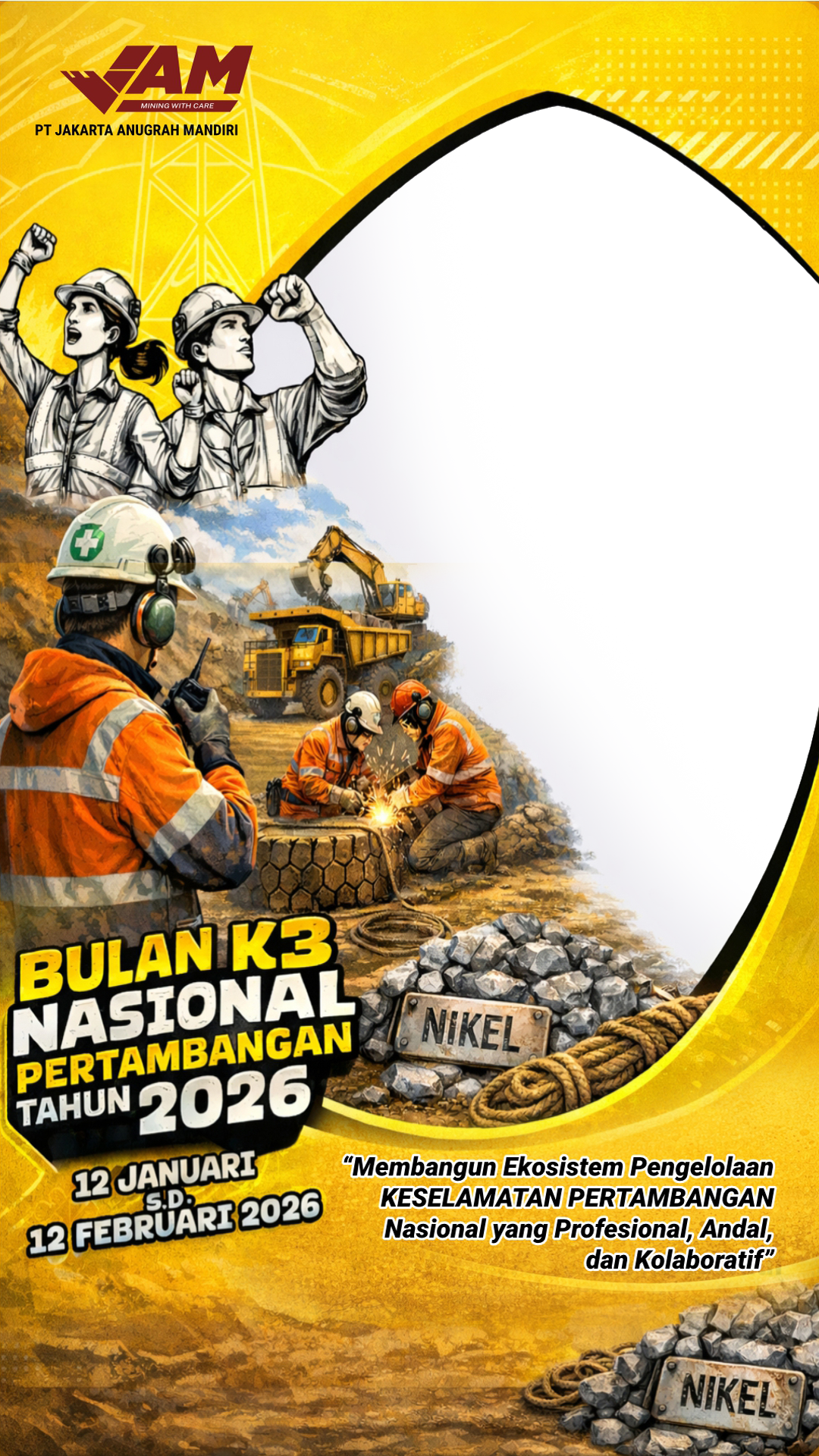 BULAN K3 NASIONAL 2026Twibbon Tanpa Watermark