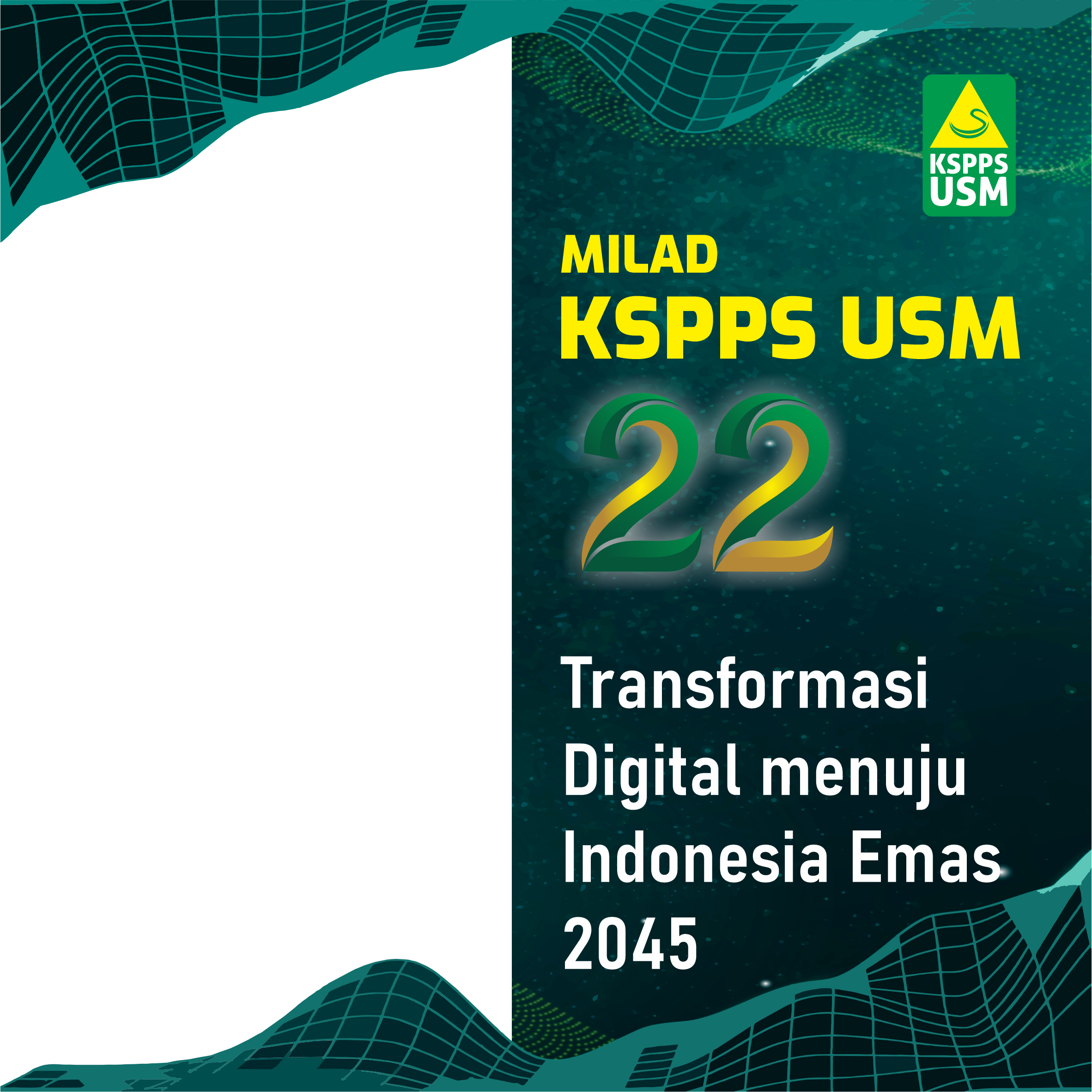 milad 22 usmTwibbon Tanpa Watermark