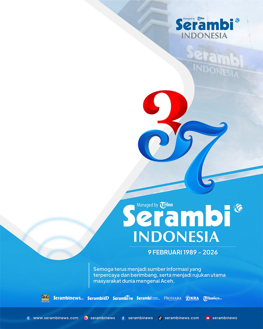 37 Tahun Serambi IndonesiaTwibbon Tanpa Watermark