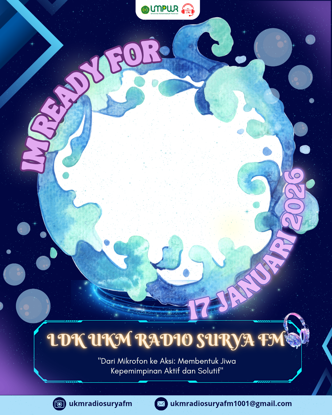 LDK UKM RADIO SURYA FM 2026Twibbon Tanpa Watermark