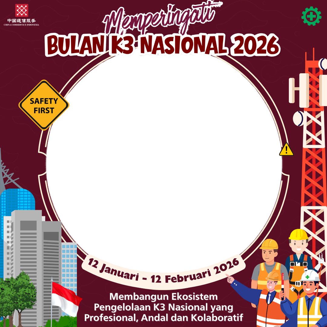 Bulan K3 Nasional 2026Twibbon Tanpa Watermark