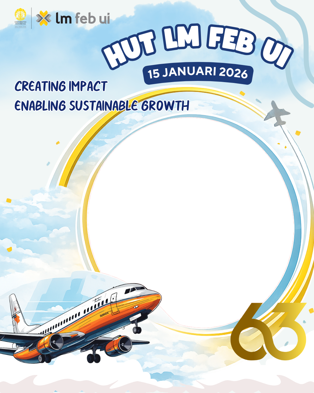 HUT LM FEB UI 63Twibbon Tanpa Watermark