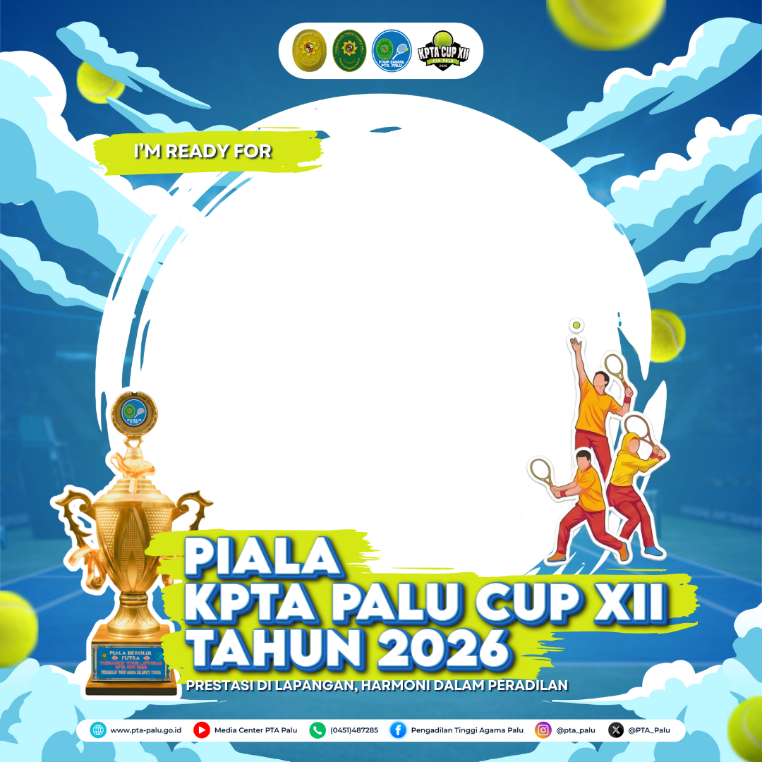 KPTA PALU CUP XII TAHUN 2026Twibbon Tanpa Watermark