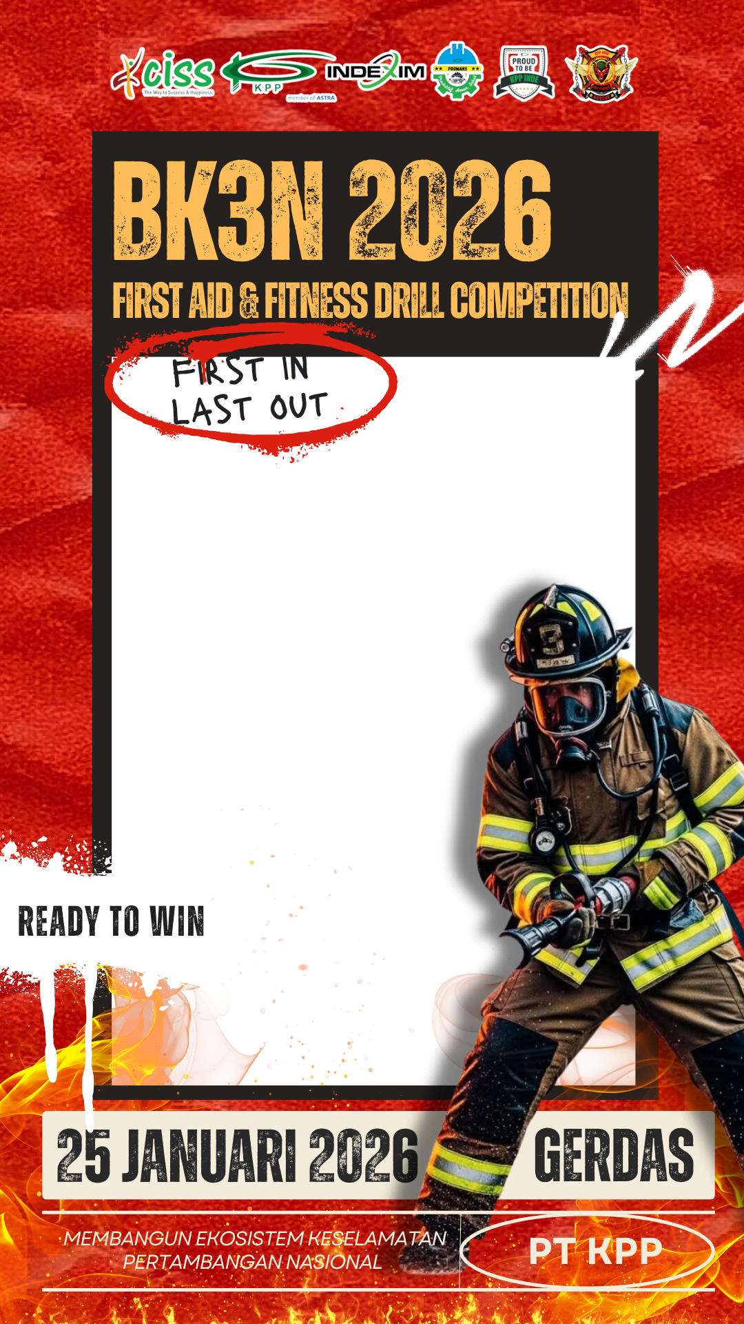 first aid & fitness drill competition 2026Twibbon Tanpa Watermark