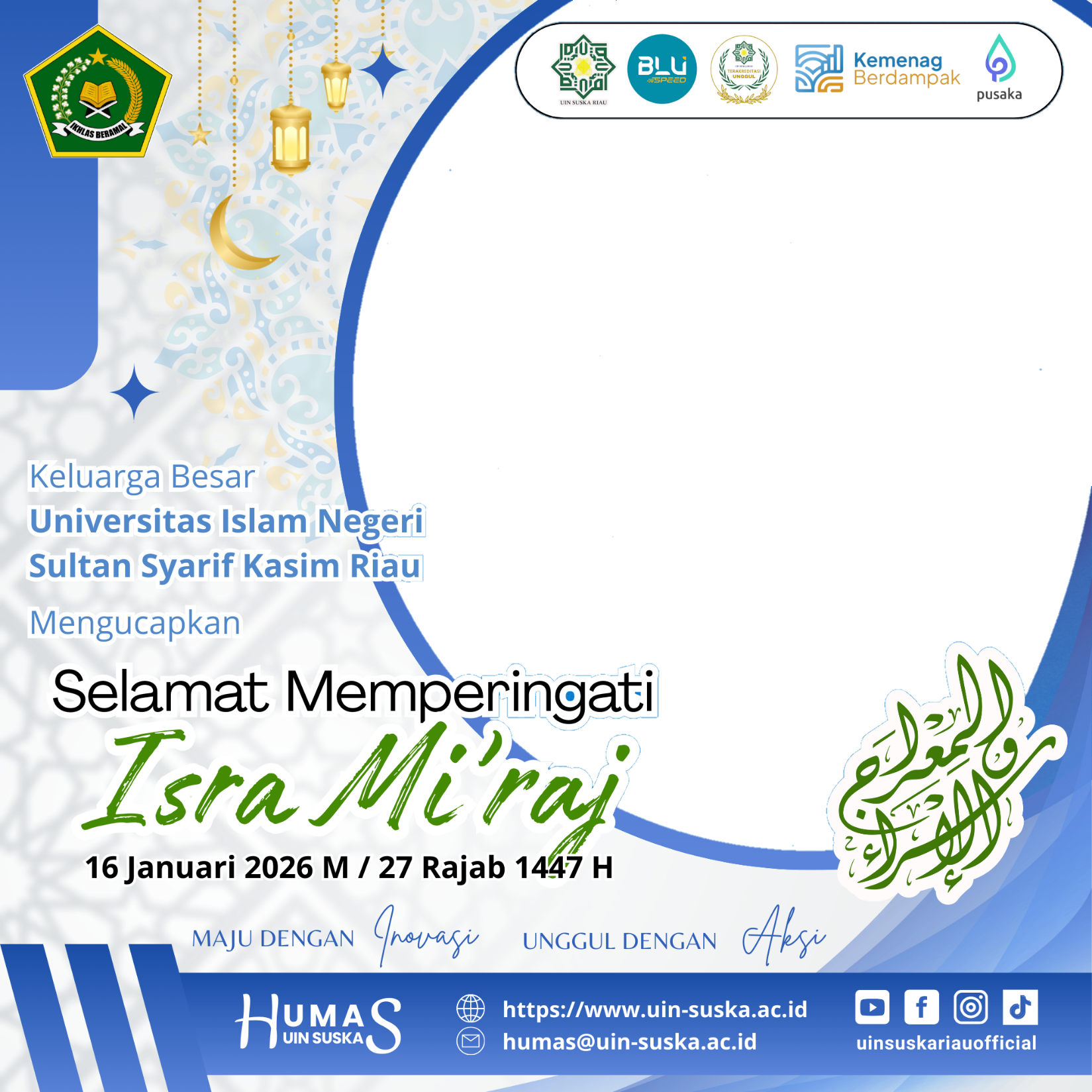 Selamat Memperingati Isra Mi'raj 1447 HTwibbon Tanpa Watermark