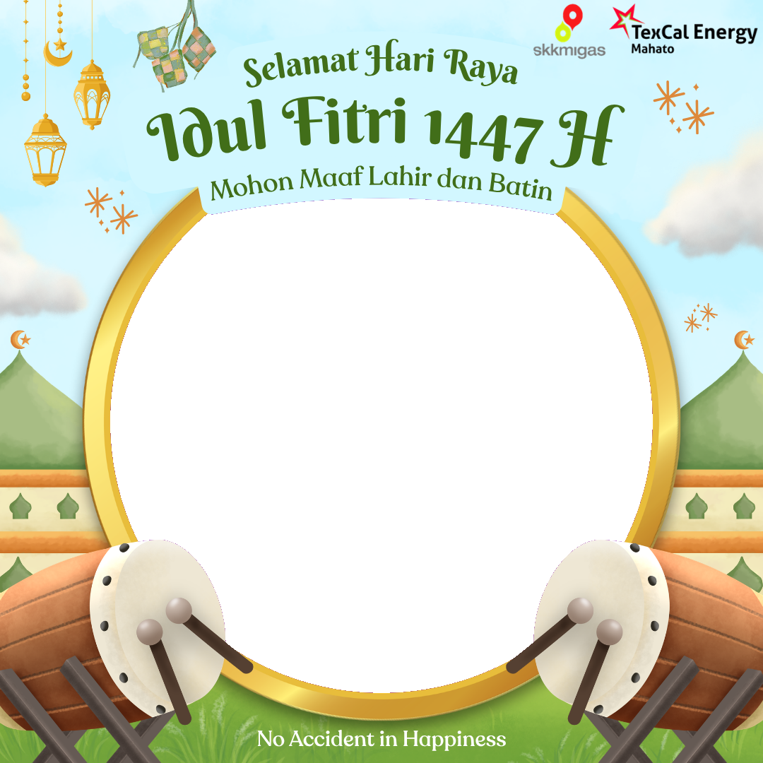 Selamat Hari Raya Idul Fitri 1447 H - TexCal Energy Mahato Inc.Twibbon Tanpa Watermark