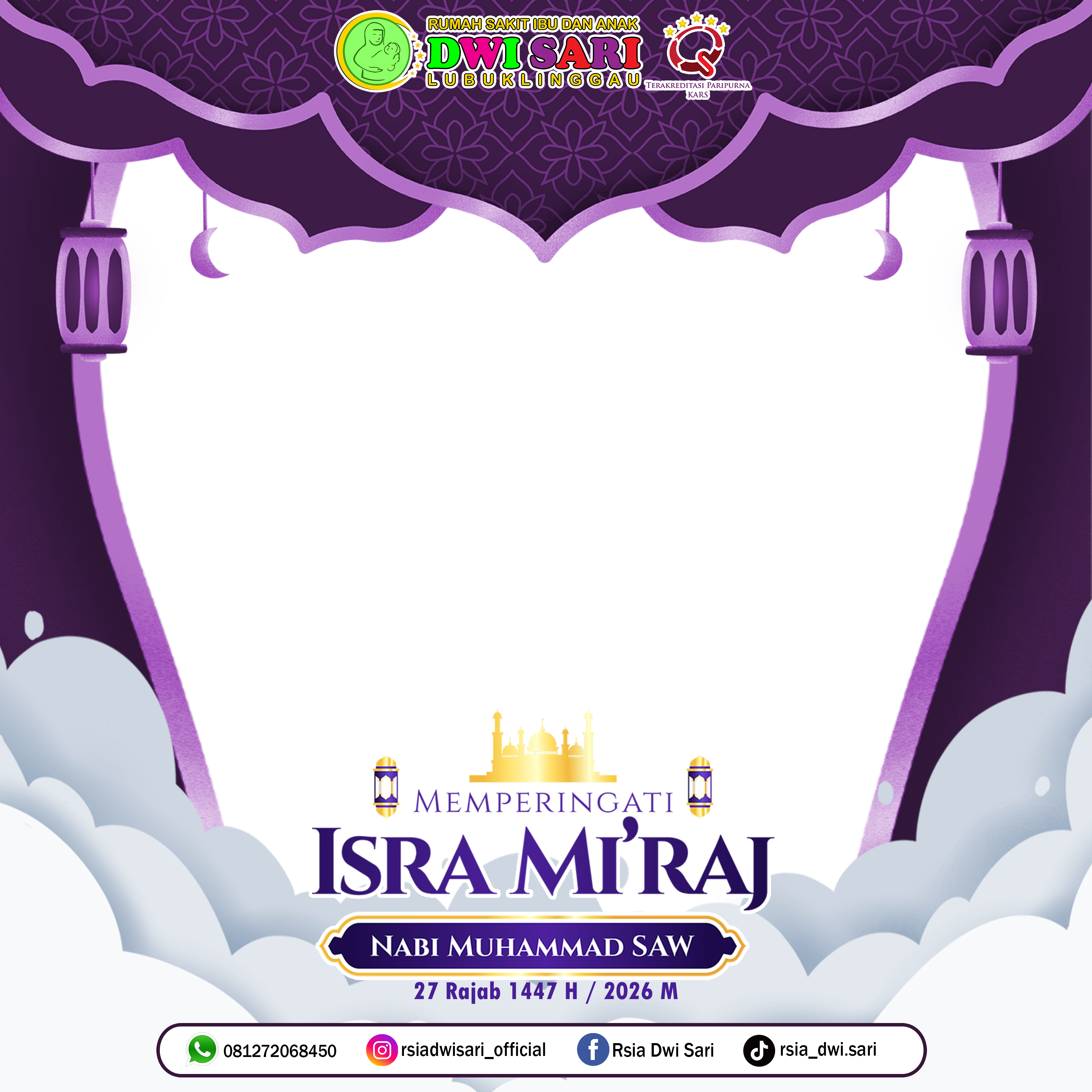 twibon isra miraj 2026Twibbon Tanpa Watermark