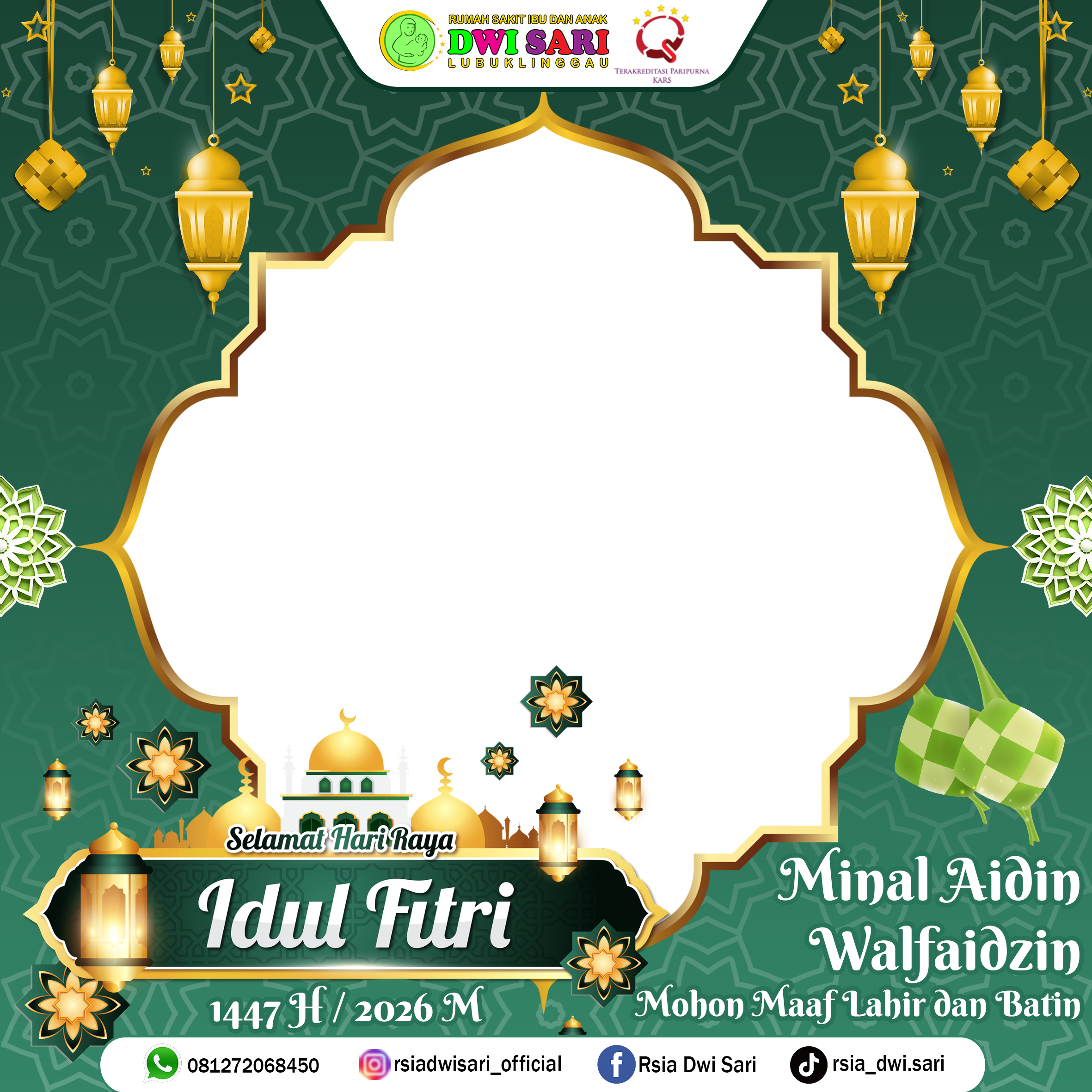 twibon hari raya idul fitri 2026Twibbon Tanpa Watermark