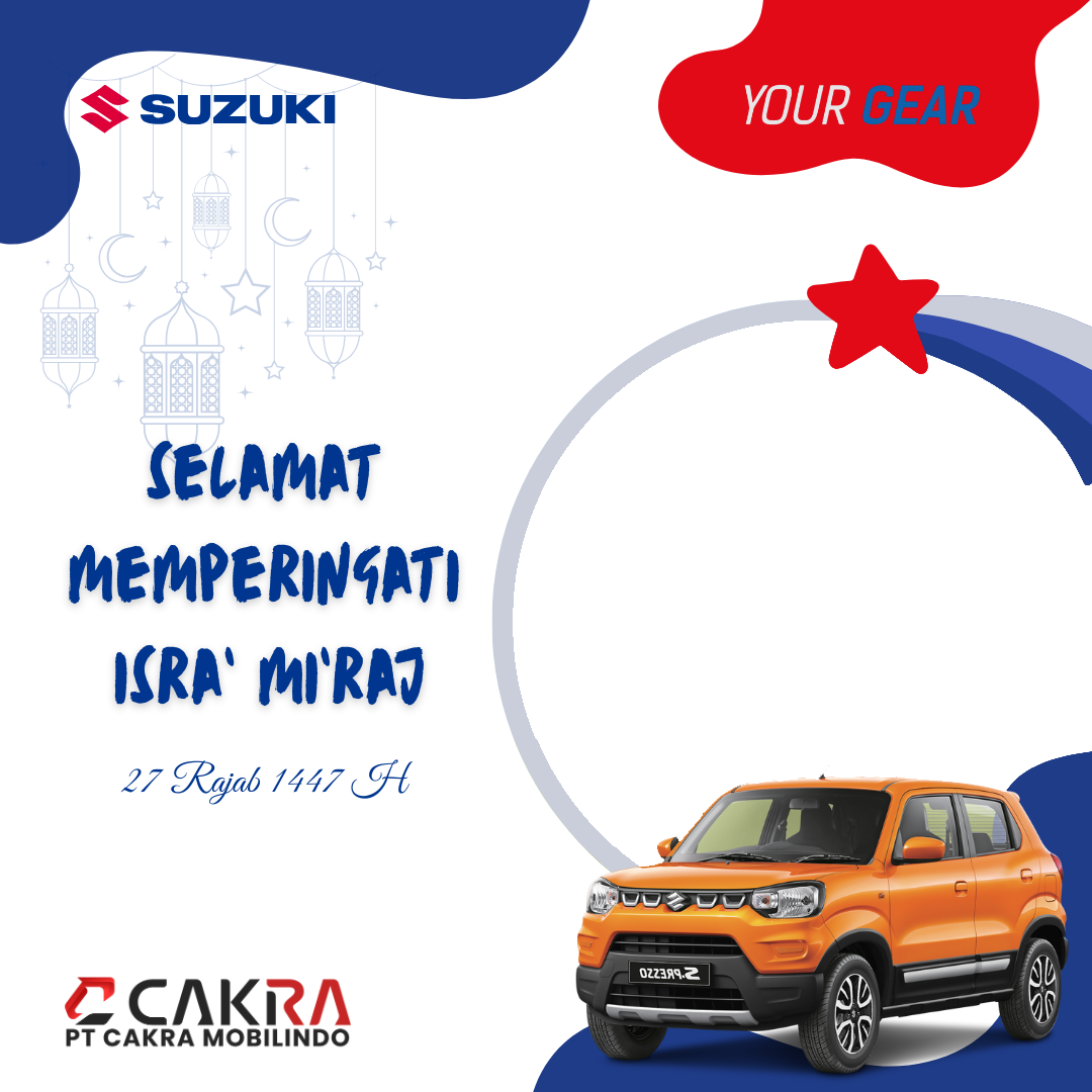 Suzuki Memperingati Isra' Mi'raj 1447 - 4Twibbon Tanpa Watermark