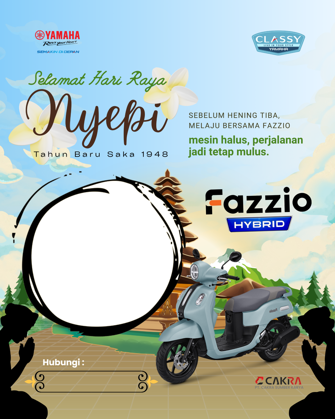 Fazzio - Yamaha - Nyepi - 2026Twibbon Tanpa Watermark