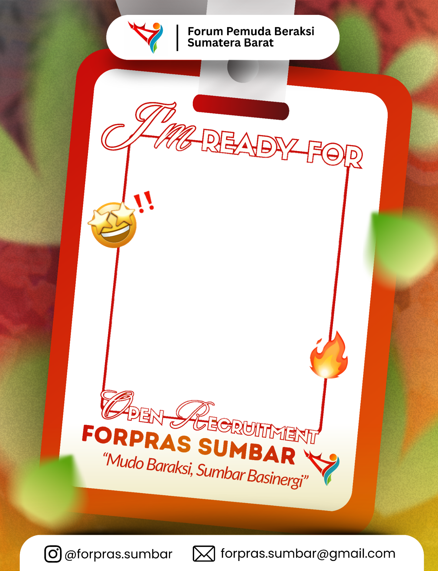 OPEN RECRUITMENT FORPRAS SUMBARTwibbon Tanpa Watermark