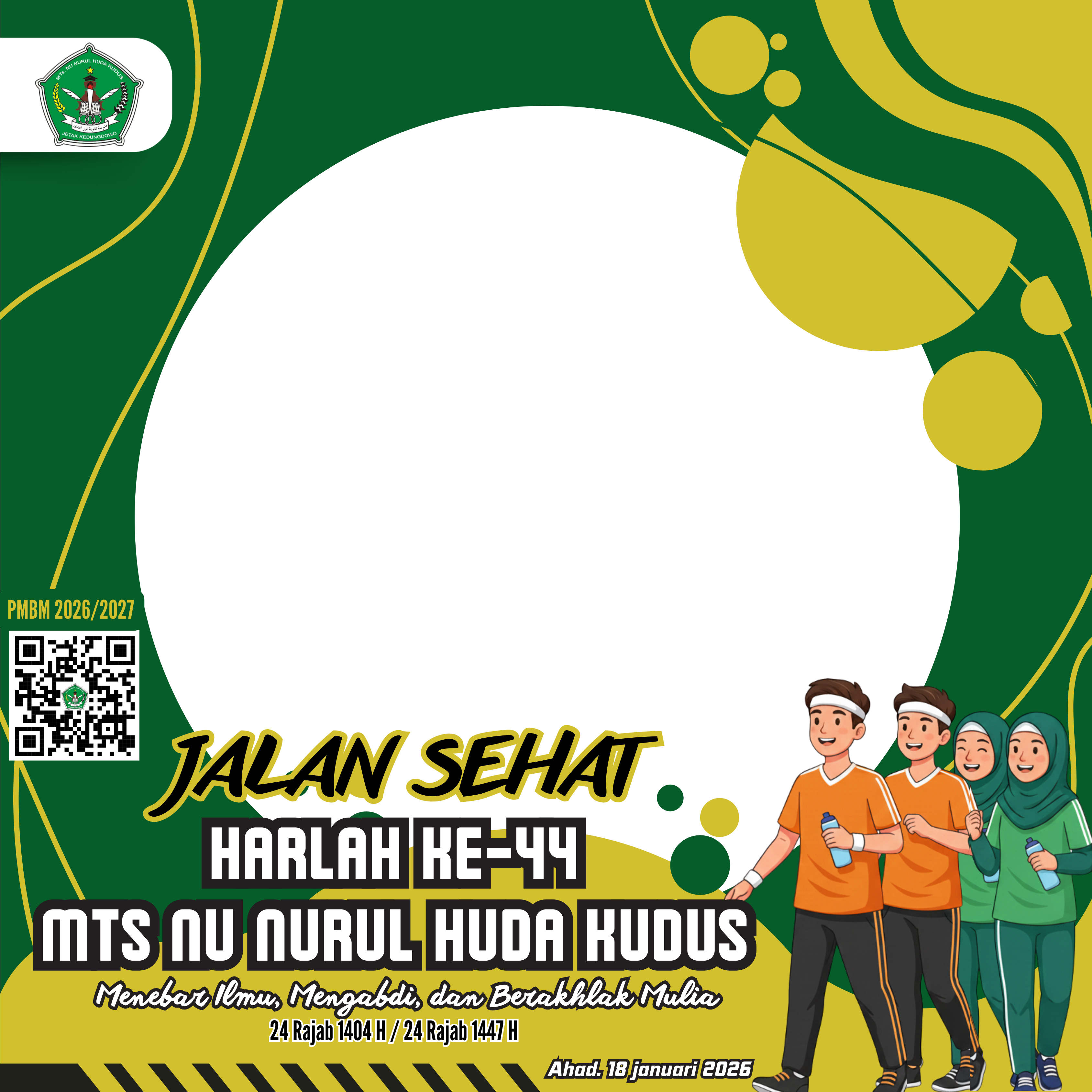 Jalan Sehat Harlah MTs NU Nurul Huda KudusTwibbon Tanpa Watermark