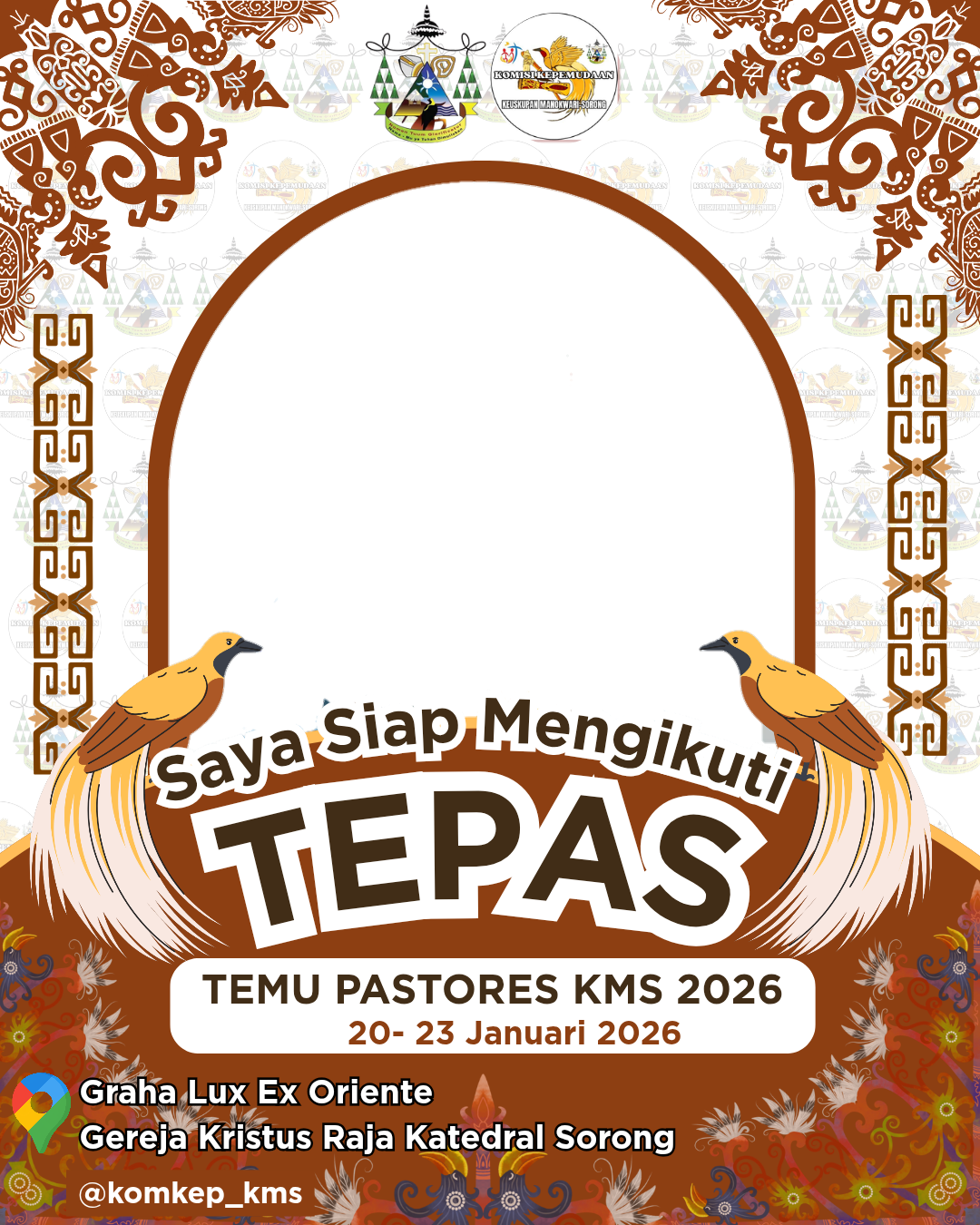 Temu Pastores KMS 2026Twibbon Tanpa Watermark