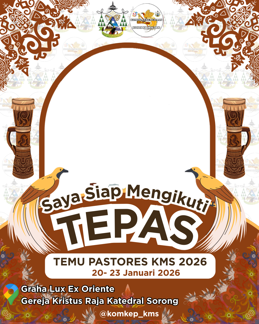 Temu Pastores KMS 2026Twibbon Tanpa Watermark