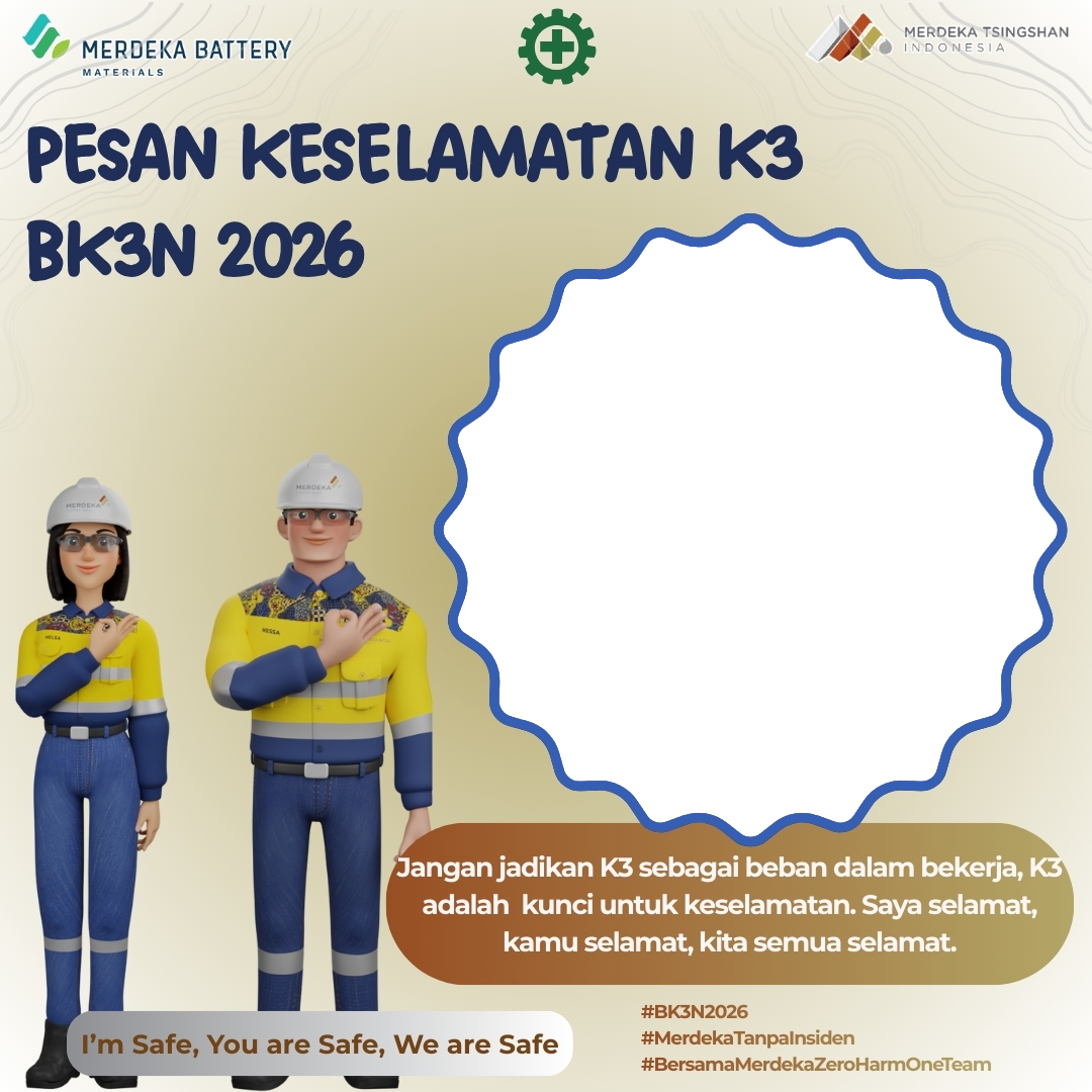 Pesan Keselamatan BK3N 2026 - Sahrul GunawanTwibbon Tanpa Watermark