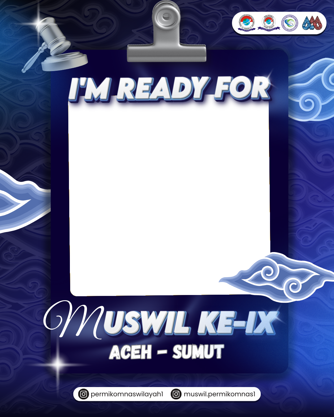 Muswil - IX, Permikomnas Wilayah 1Twibbon Tanpa Watermark