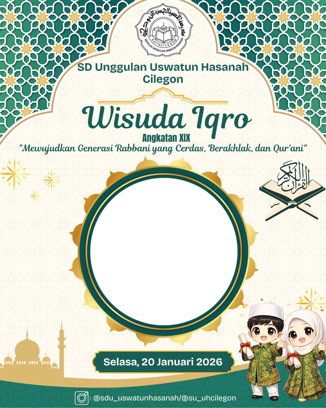 wisudaiqrosduuc2026Twibbon Tanpa Watermark