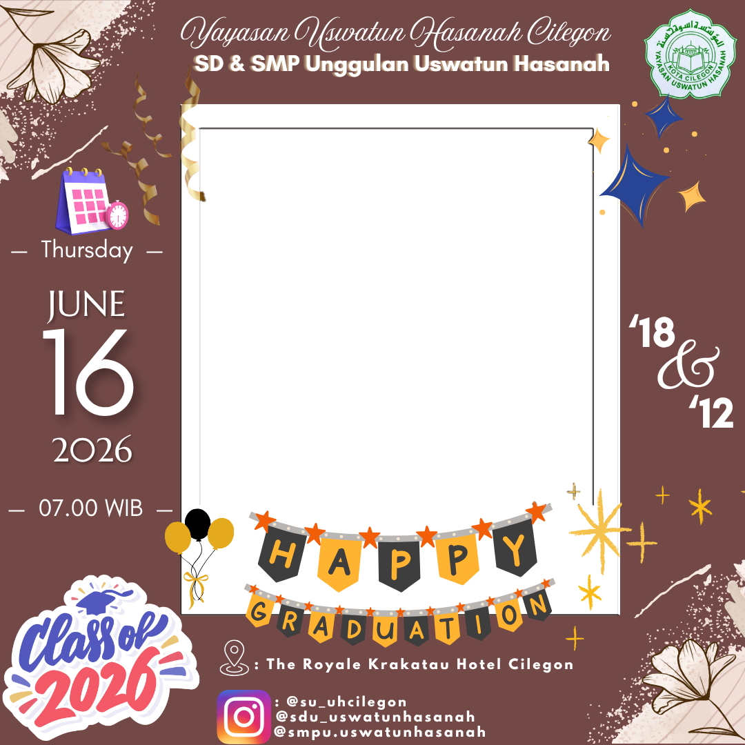 Graduation SD & SMP UUHC Angkatan 18 & 12 2026Twibbon Tanpa Watermark