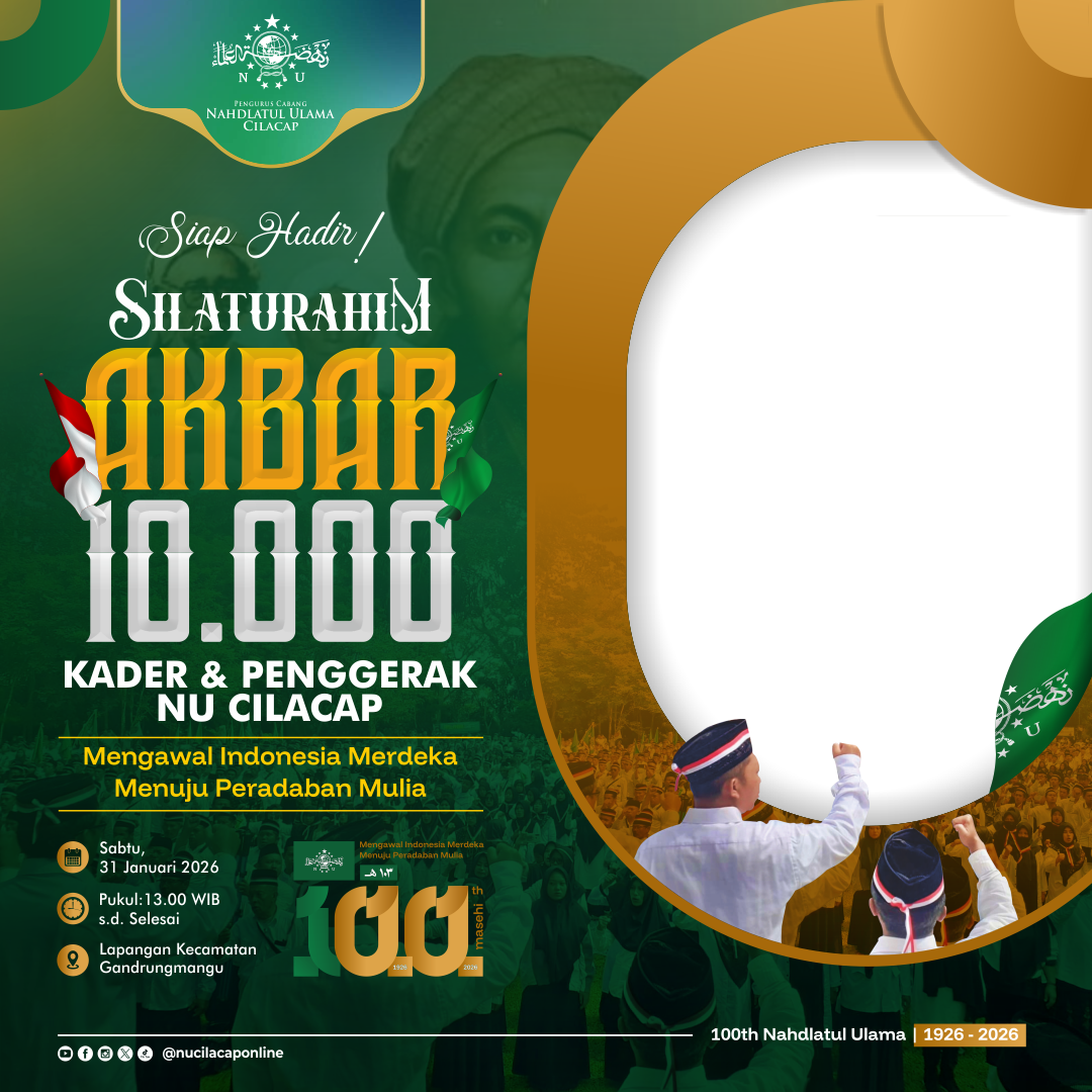 SILATURAHIM AKBAR 10.000 KADER & PENGGERAK NU CILACAPTwibbon Tanpa Watermark