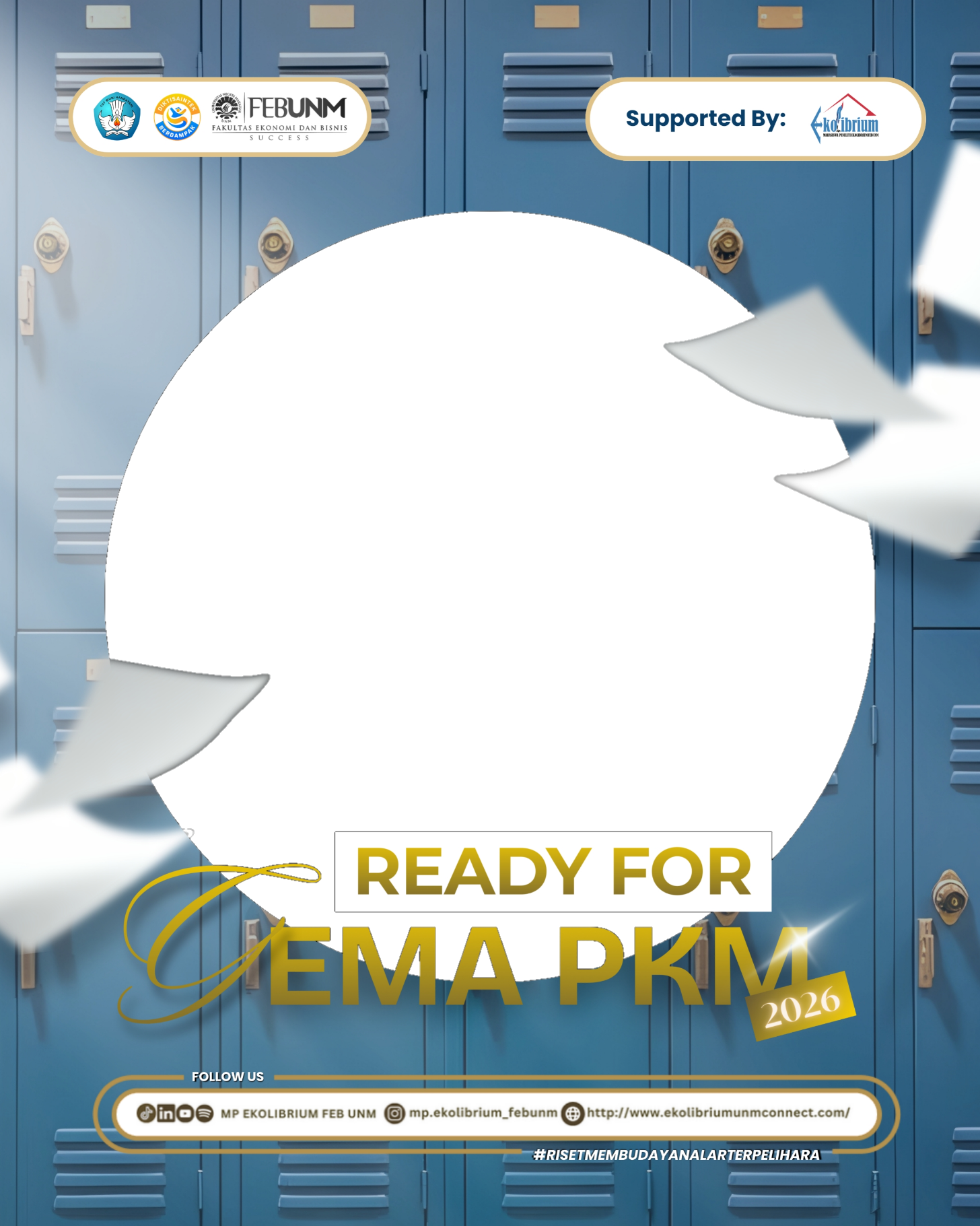 GEMA PKM FEB UNM 2026Twibbon Tanpa Watermark