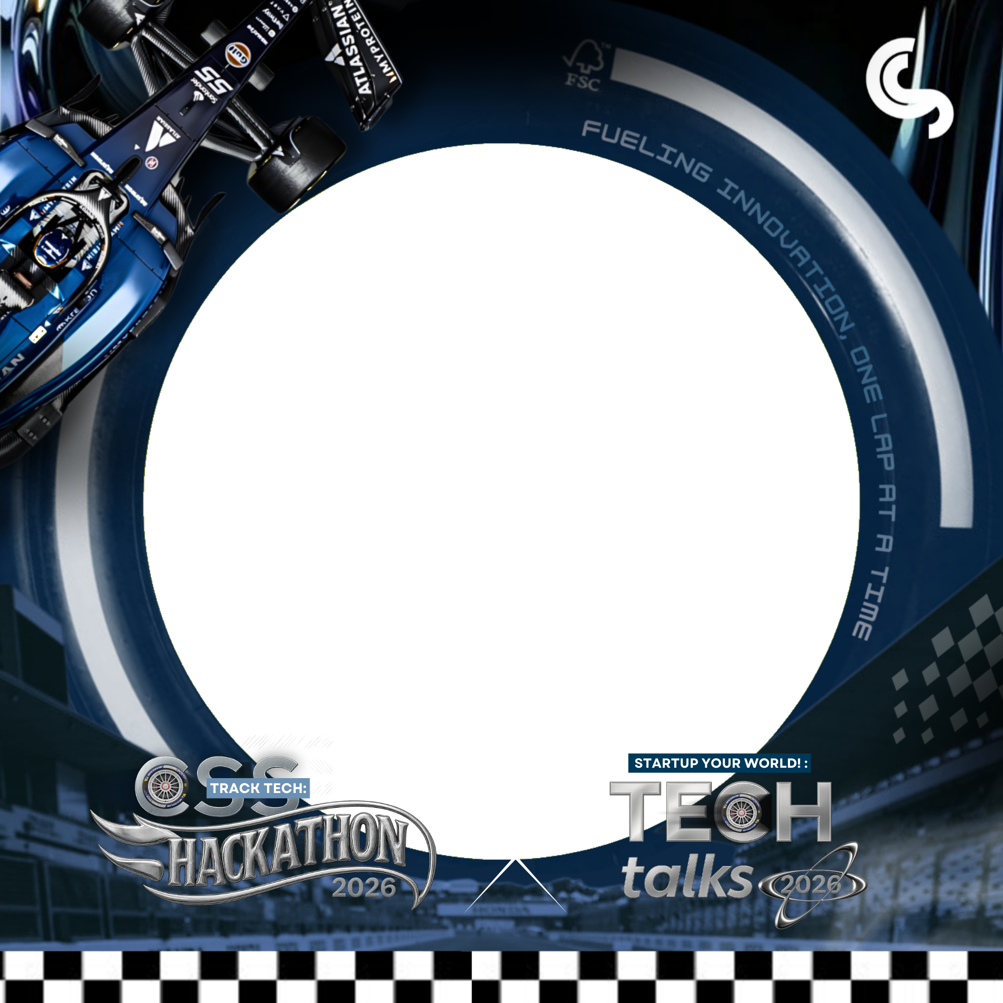 Startup Your World! x TrackTech 2026Twibbon Tanpa Watermark
