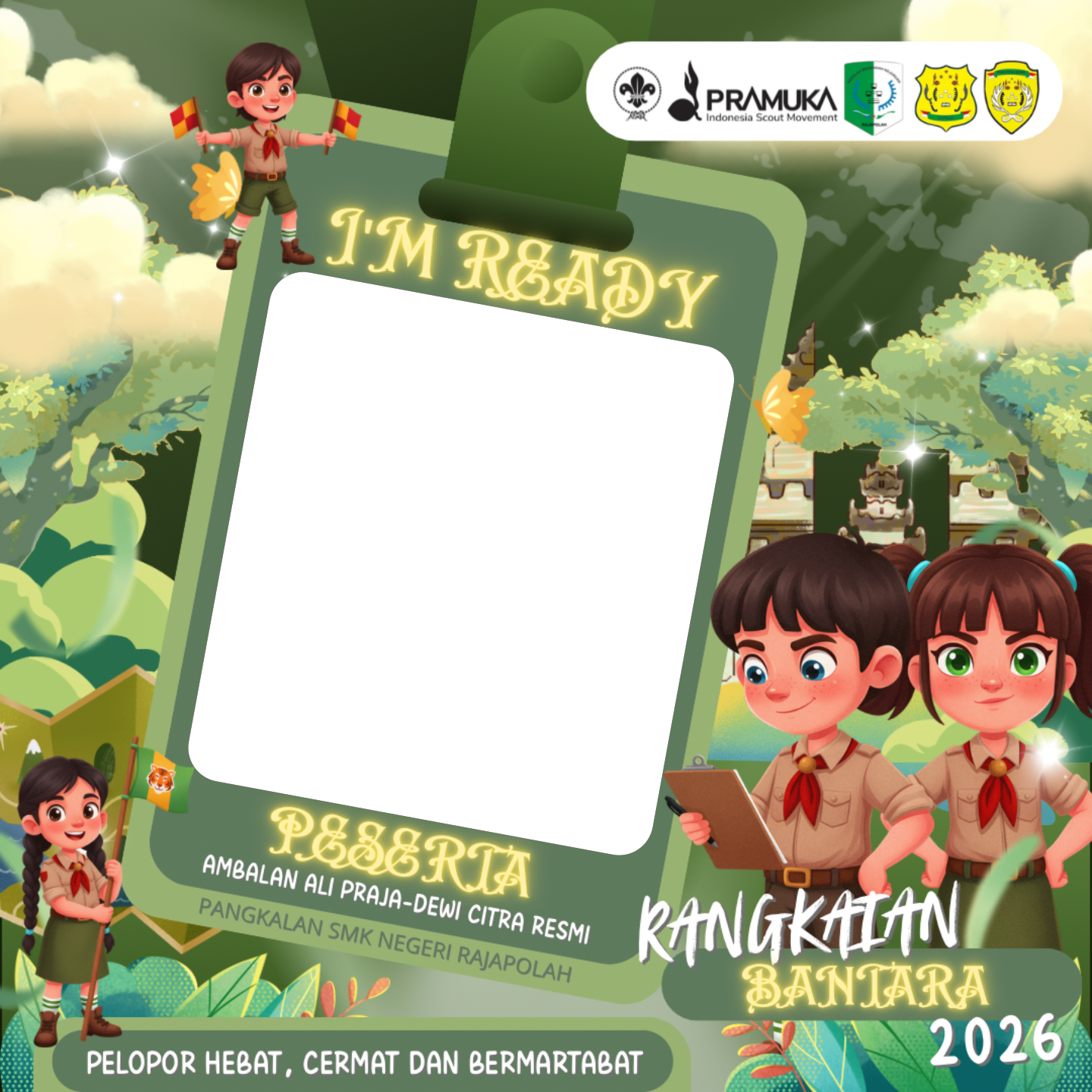 RANGKAIAN & PELANTIKAN PENEGAK BANTARA 2026Twibbon Tanpa Watermark