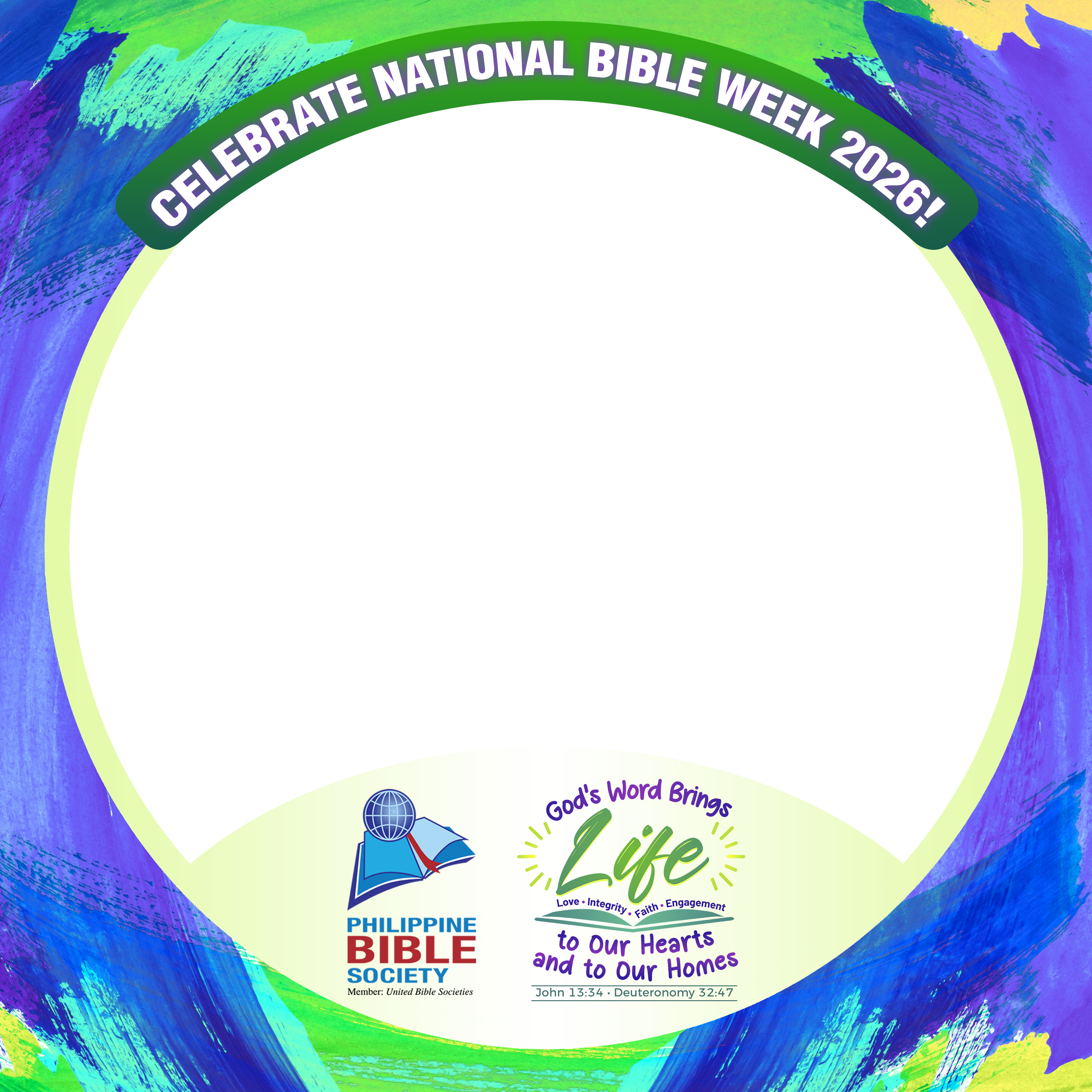 National Bible Month (NBM) 2026Twibbon Tanpa Watermark