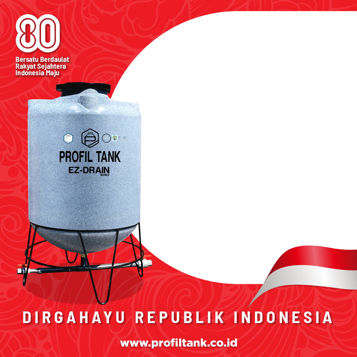 HUT RI 80Twibbon Tanpa Watermark