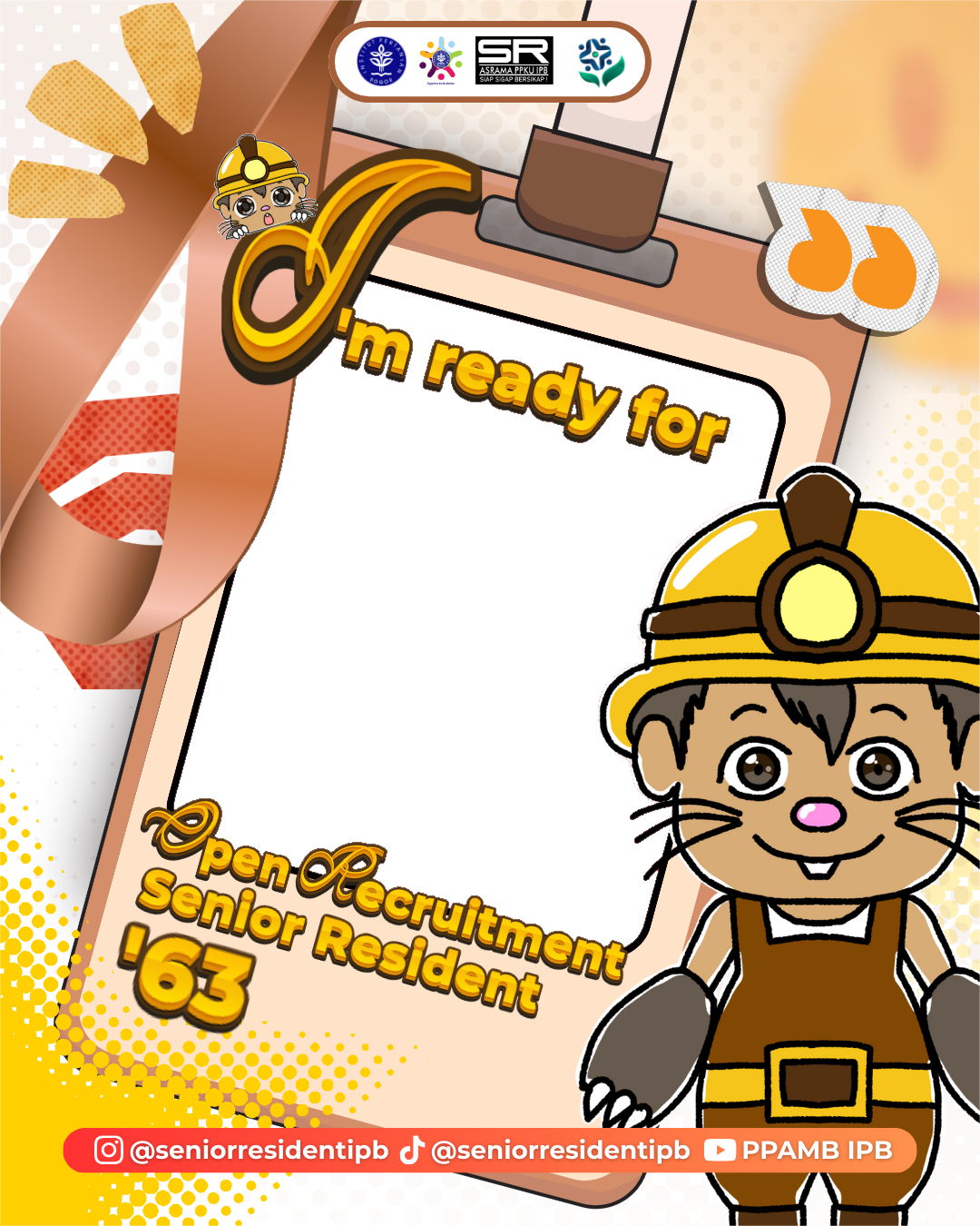 Open Recruitment SR'63Twibbon Tanpa Watermark