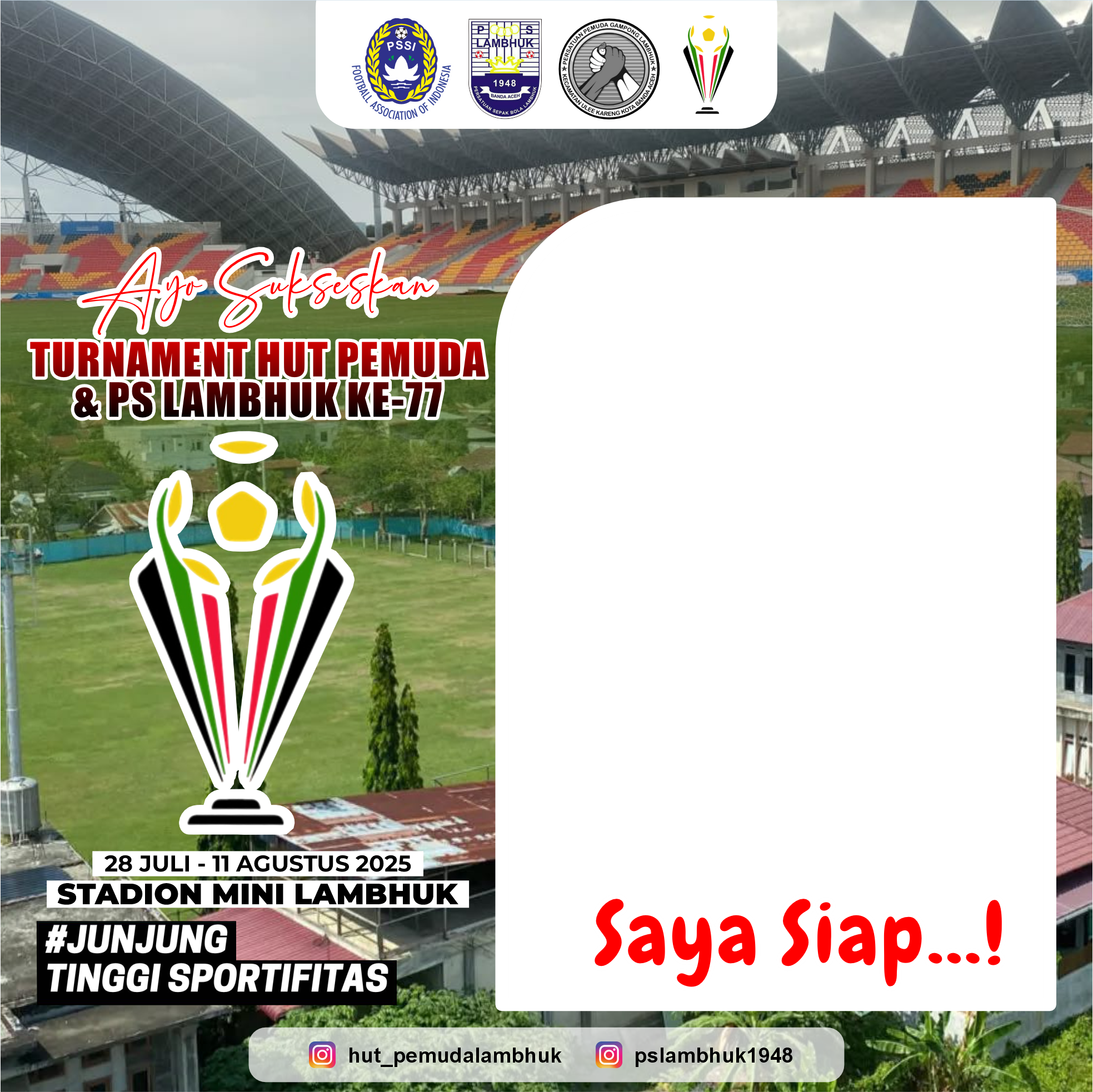 HUT PS LAMBHUK KE 77Twibbon Tanpa Watermark
