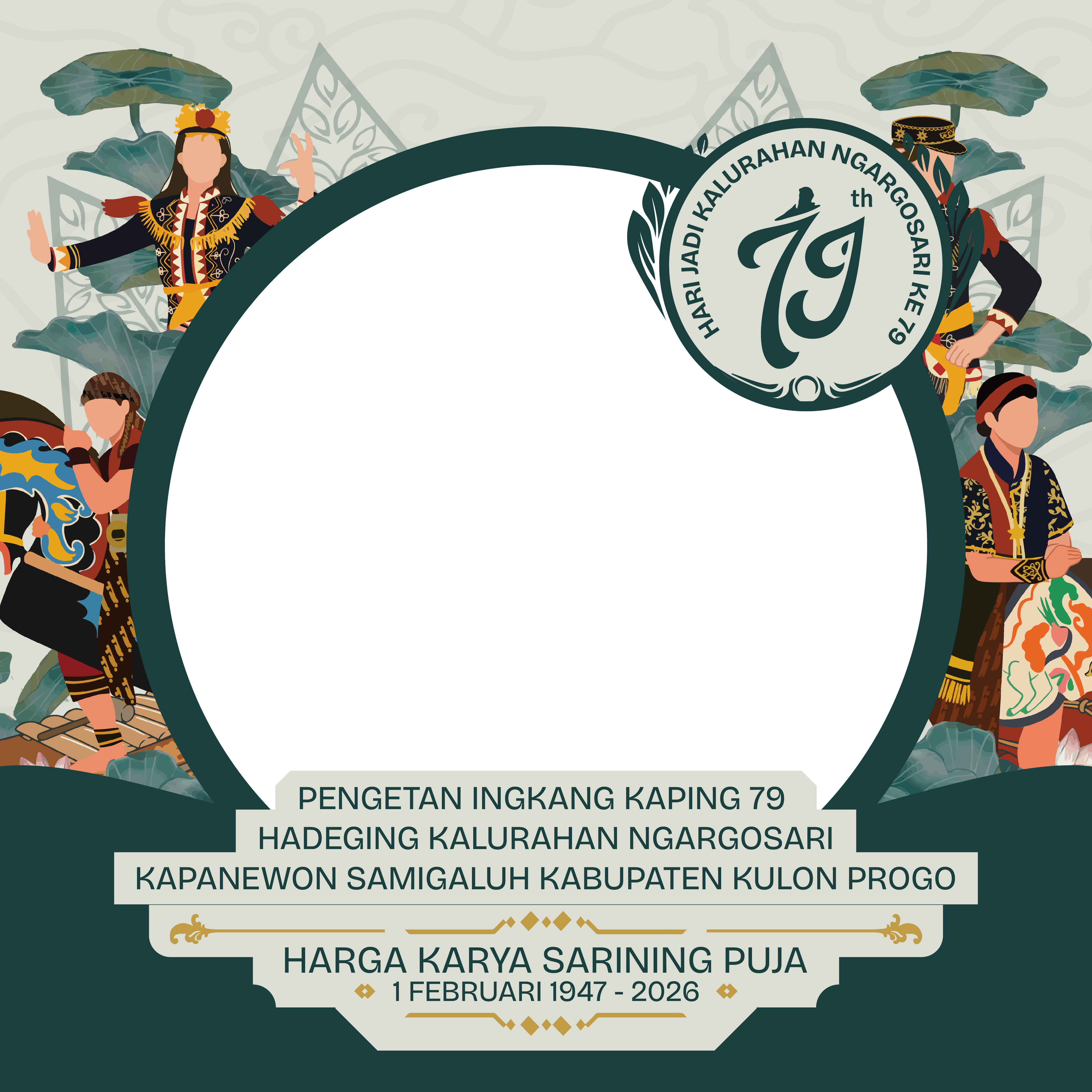 HARI JADI KALURAHAN NGARGOSARI KE 79Twibbon Tanpa Watermark