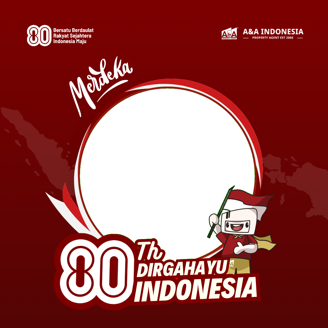 Twibbon Dirgahayu RI ke-80 Tahun - A&A IndonesiaTwibbon Tanpa Watermark