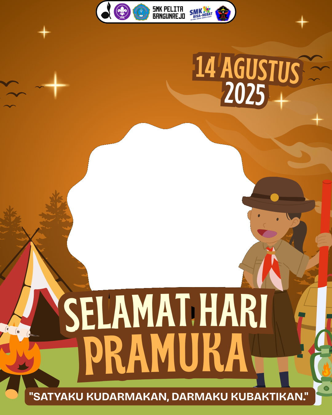 SELAMAT HARI PRAMUKATwibbon Tanpa Watermark