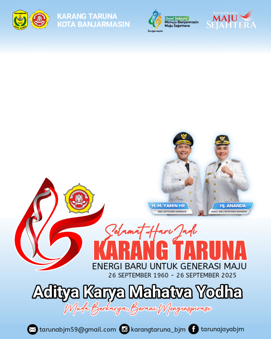 HARLAH KARANG TARUNA 2025Twibbon Tanpa Watermark