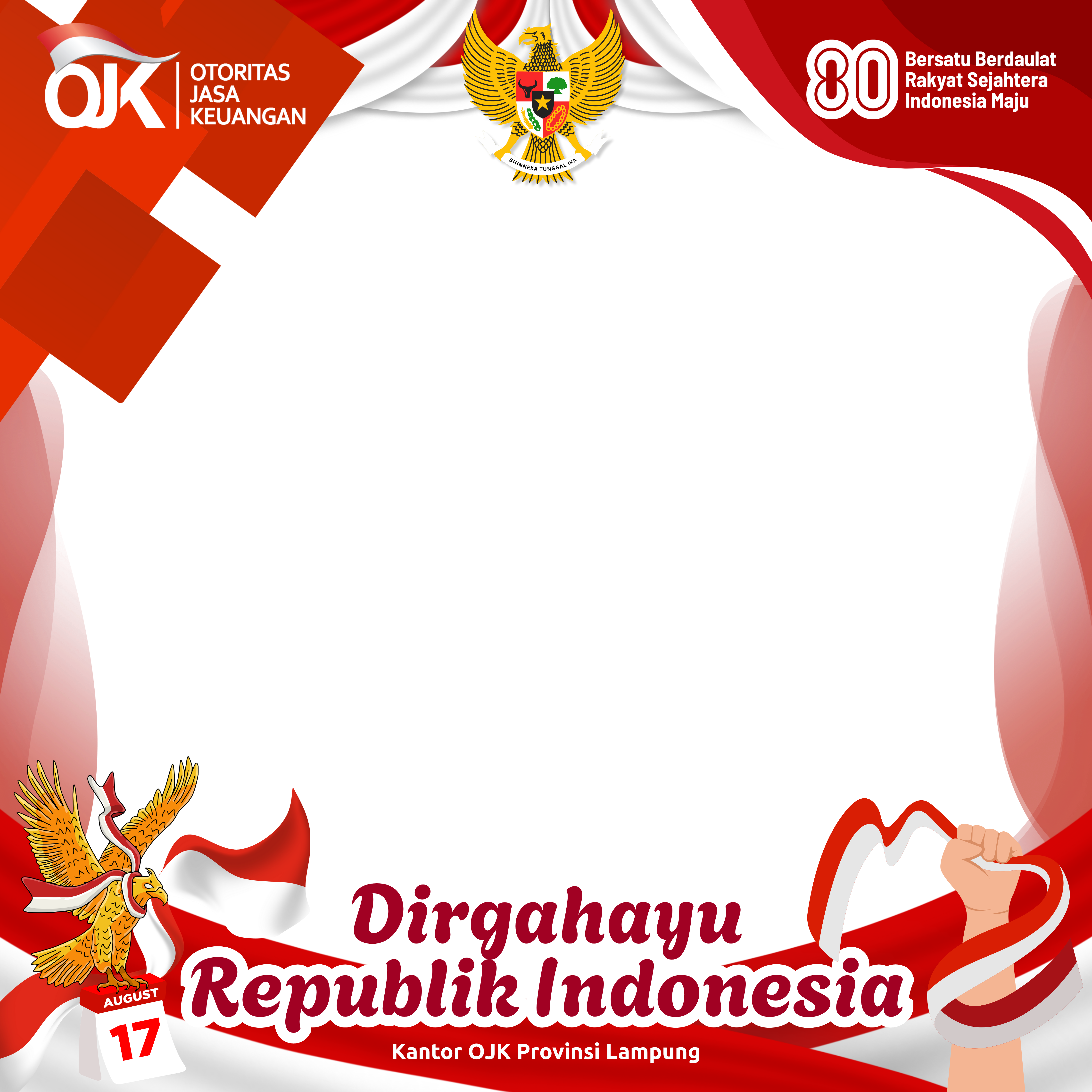 Peringatan Kemerdekaan Republik Indonesia ke-80 bersama OJK LampungTwibbon Tanpa Watermark